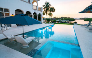 pool with underwater lights