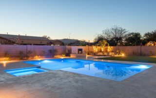 Pool with Spectrum Nicheless Pool Lights